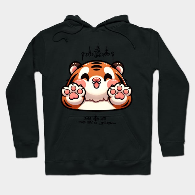 Thai Tattoo Parody "Sak Yant Tiger" Hoodie by Rawlifegraphic